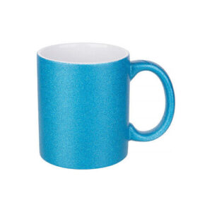 Imagen taza purpurina azul