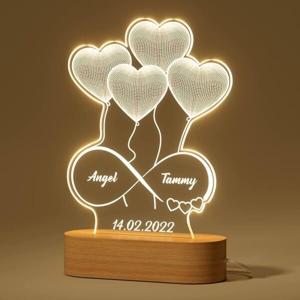 Lámpara corazones - Imagen 3